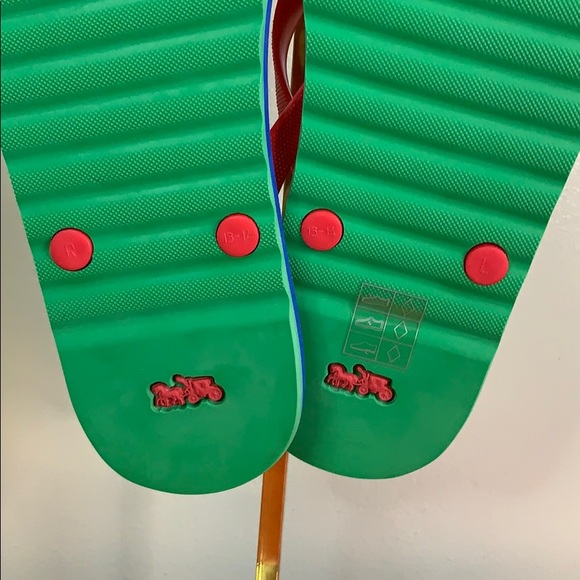 Coach Pride Rainbow Flip Flops/Sandals NWT - Picture 2 of 4